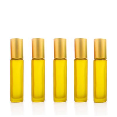 China Fancy 10ml cosmetic empty essential oil glass bottle colorful olive oil in stock for sale for sale