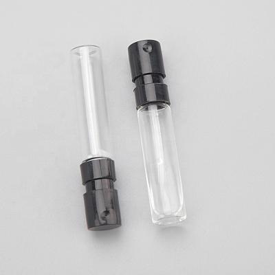 China Wholesale Cosmetic Customize Essential Oil Glass Bottle 1.5ml 3ml 2ml Cosmetic Glass Bottle Refillable Mini Pump for sale