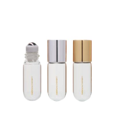 China Cosmetic Hot Sale Cheap Round Shape Roll On Bottle 3ml 5ml 10ml Steel Ball Empty Glass Screen-Printing Roll On Bottle for sale