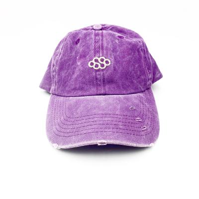 China Vintage COMMON Plain Distressed Old Fashion Customized Logo Washed Baseball Dad Hat for sale