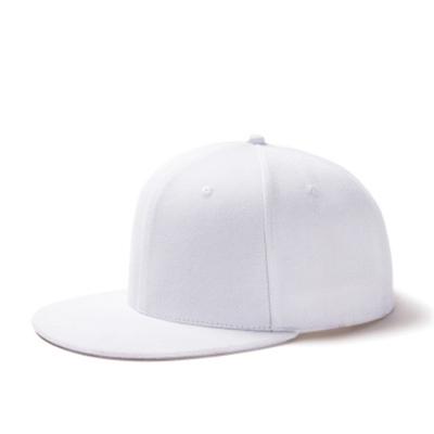 China JOINT Acrylic White Flat Brim Raised 3D Embroidery Logo Snapback Hat for sale