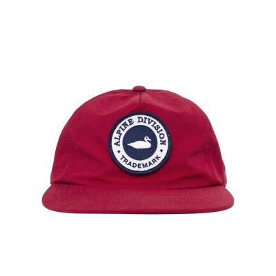 China JOINT Logo 5 Panel Custom Quick Dry Nylon Unstructured Hat With Rope for sale