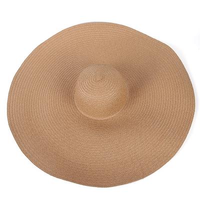 China Dye Eco-Friendly Straw Hats Wide Brim Fringe Straw Hats Beach Fashion Summer Soft Solid Large Straw Sun Hat for sale