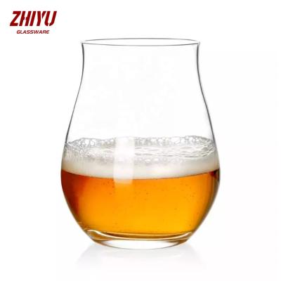 China CLASSIC Hot Selling Amazon 2022 12 oz.Stemless Belgian Beer Tulip Glass Cup Custom Bar Restaurant Home Party for sale