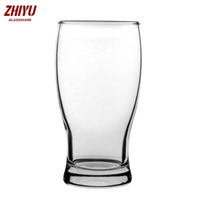 China CLASSIC Wholesale Elegant Shaped Drinking Glasses Custom Logo Printed Clear Soda Beer Can 20 oz. Pub Beer Glass for sale