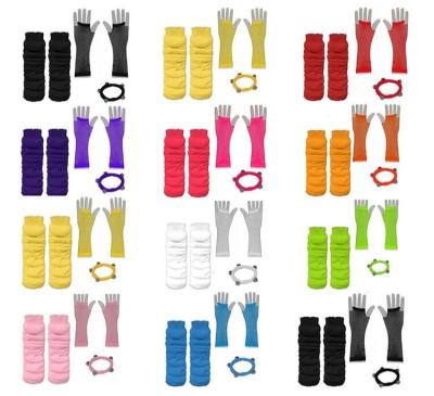 China PESENAR Polyester Fiber Fashion Party Accessories Gloves Wristbands Knee Pads Three Pieces Set Four Seasons Hot Sale for sale