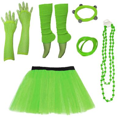 China PESENAR Polyester Fiber Classic Party Gloves Edge Knee Protection Wristband Bead Chain Six Piece Sets for sale