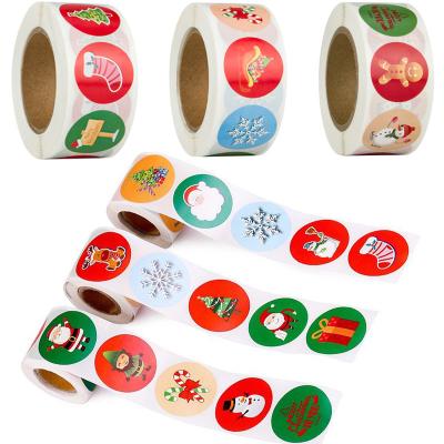 China Self Adhesive Sealing Sticker Santa Claus Snowflake Sticker Christmas PESENAR Window Decoration Stickers Xmas Decorative Element Sticker for sale