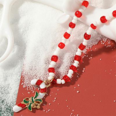 China PESENAR TRENDY Christmas Party Accessories Supplies Santa Elk Christmas Fashion Necklace Earrings Themed Bracelets for sale