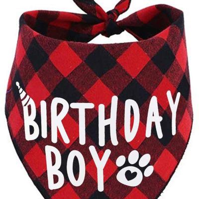 China PESENAR Birthday Party Pet Birthday Party Decoration Supplies Dog Birthday Gear Dog Bandana Birthday Pet Triangle Scarf for sale