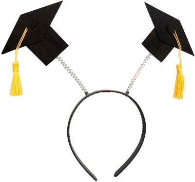 China Handmade Felt Ceremony Bachelor's Headbuckle Season Graduation Hat Graduation Party Decoration Hair Circle for sale