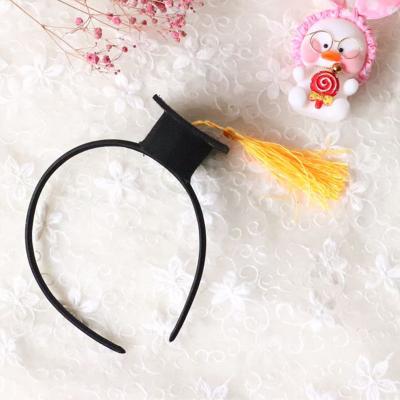 China Super Small Doctorial Handmade Doll Hair Ornament Decorative Hair Circle Felt Ceremonial Bachelor's Hat DIY Hat for sale