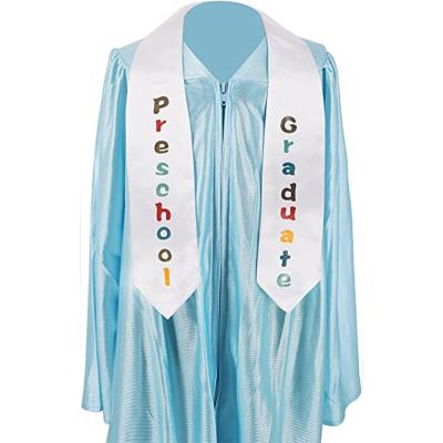 China Unisex Preschool Graduation Sash Printing Satin Fabric PESENAR Stole Shawl Kindergarten Ceremony Shoulder Strap Tag Belt for sale