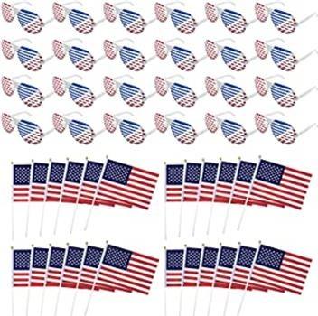 China Polyester Fiber Listed Glasses New 2022 Mark American Independence Day American Flag Print for sale