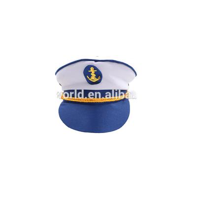 China New Design Character Navy Blue Sailor Uniform Hats For Yacht Military Captain Hat And Sailor Hat Costume Accessory for sale