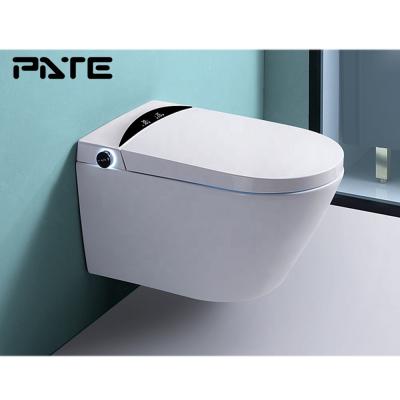 China Automatic Operation Strap Concealed Cistern Ceramic Wc Smart Wall Hung Toilet for sale