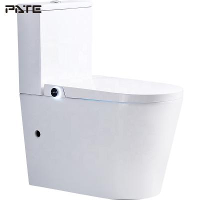 China Automatic Operation India T2 White Intelligent Floor Siphonic One Piece Toilet for sale