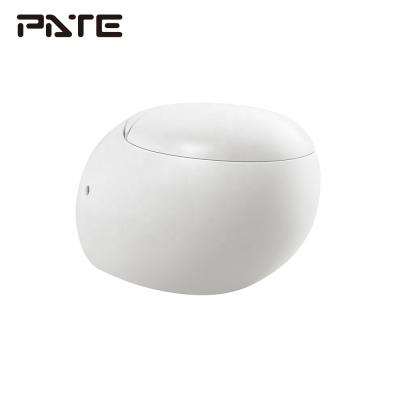 China Rimless Tank Watermark White Ceramic Toilet Round Hidden Wall Hung Toilet for sale