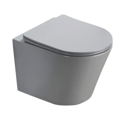 China Matt Cement Gray Wall Mounted Toilet Cistern B2330MH Hidden Rimless Wall Hung Toilet European Toilet CE for sale