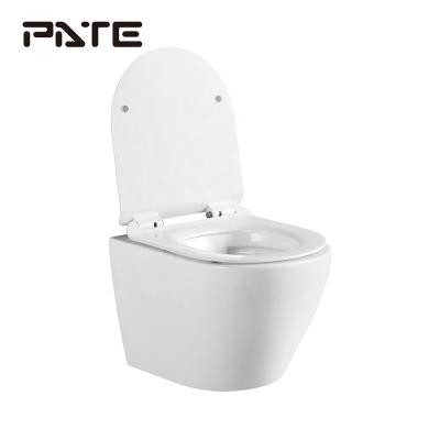 China Popular WC Design Gravity P-trap Hidden Flush Wall Hung Toilet Tank for sale