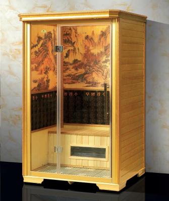 China Nice Dry Sauna Computer Control Panel Sauna Room Dry Finnish Square Shape Steam Bath With Stone On The Wall for sale