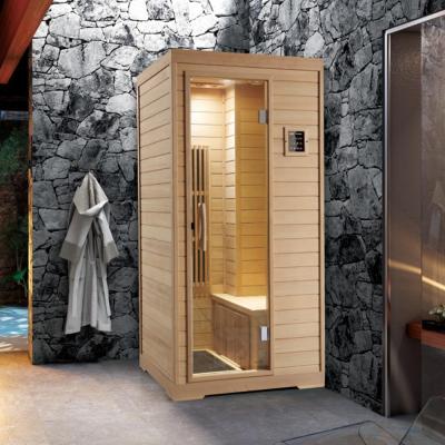 China Computer Control Panel Personal Hemlock Red Cedar Traditional Sauna Room For Sale for sale