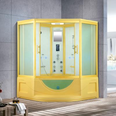 China Factory Price Contemporary Wholesale Yellow Shower And Steam Bath Room Combinded for sale