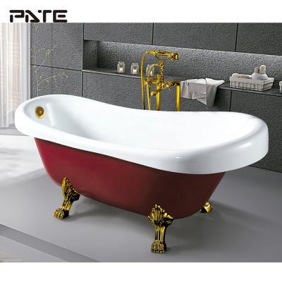 China Red Acrylic Freestanding Bathroom Sitting Tub Bathtubs_size 2021 for sale