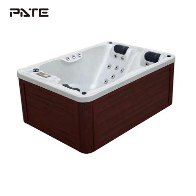 China Freestanding Acrylic Bathtub Jet Outdoor Hot Tub 3 Person Body Massager Massage Spa for sale