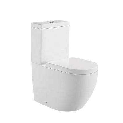 China Double-Flow Watermark and Toilet Bathroom WC European Standard Two-Piece Washdown Ceramic Toilet for sale