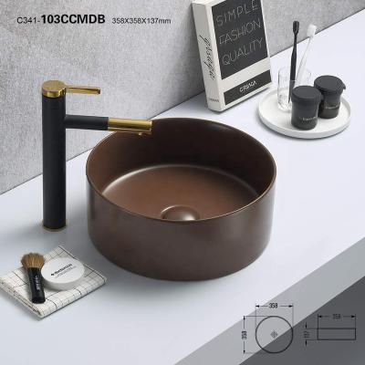 China Modern Best Fashion Eco-friendly Home Art Small Basin Bathroom Sink Ceramic Sink for sale