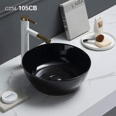 China Eco-friendly Modern New Design Black Bowl Lavatory Bathroom Wash Sink for sale