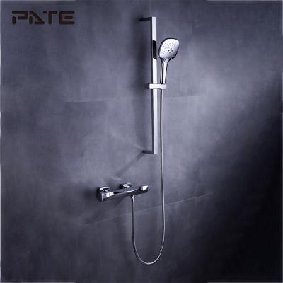 China With Chrome Supplier China Supplier New Design Slide Bar Wall Mounted Shower Faucet Set for sale