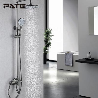 China With Beautiful Polished Slide Bar Thermotatic Shower Set for sale