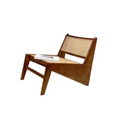 China Durable Relax Chair High Quality Soild Ash Wood And Rattan Finish Chairs By Jeanneret for sale