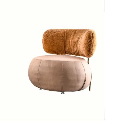 China Modern Simple Modern Hotel Living Room Sofa Designer Reverberation Room Italy Style Plush Lambswool Accent Sofa Chair Tufted Chair for sale