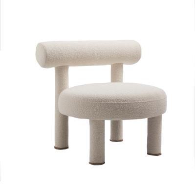 China Modern Design Modern Living Room Furniture Imitated White Accent Single Seat Lambswool Chair Living Room Sofa Chair for sale