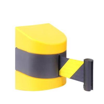 China Indoor Wall Mounted Queue Barrier Plastic Wall Mounted Security Crowd Control Seat Belt Holder Retractable Barrier for sale