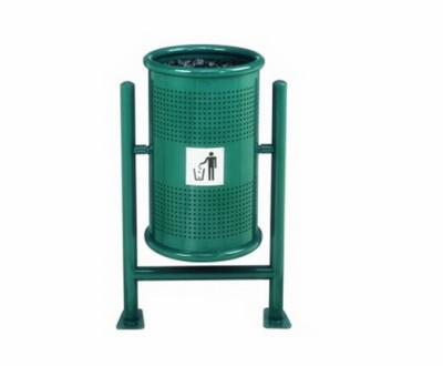 China Sustainable Airtight Stainless Steel Trash Bin, Urban Furniture Mesh Metal Dust Bin, Office Waste Bin for sale