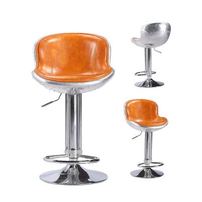 China Rotatable Commercial Furniture Modern Design Aluminum Bar Chair Tool Back Aviator for sale