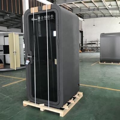 China Contemporary Indoor Soundproof Prefab Telephone Booth With Excellent Ventilation System for sale