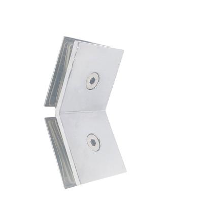 China Easy Bathroom Brass Stain Accessories Sliding Door Shower Installation Door Bracket Glass Bracket Clip for sale