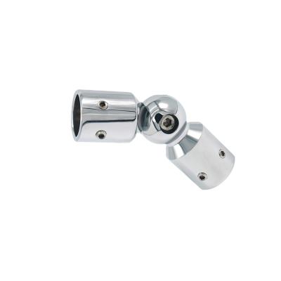 China Zinc Alloy Easy Glass Tube Connectors Zinc Alloy Glass Tube Connectors Stainless Steel Fittings Part Shower Installation Folding Hinge for sale