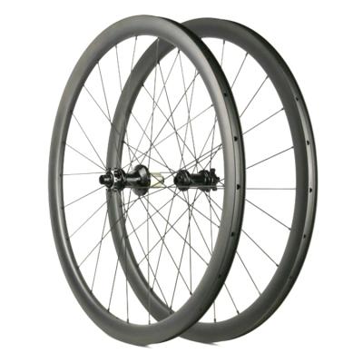 China Road Bikes Road Bicycle Parts Disc Carbon Wheelset Powerway CX32 Hub 38mm Anvil 700c Carbon Wheels for sale