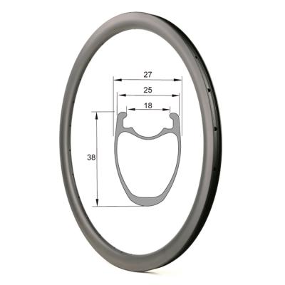 China Road Bicycle Manufacturers Bike 700c Carbon Rim 38mm Disc Brake Carbon Rim Road Bike for sale