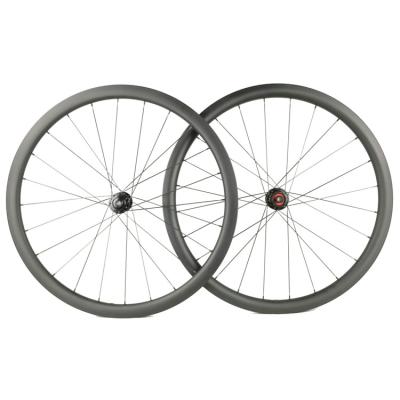 China Road Bikes Carbon Gravel Bike Wheels Hookless Carbon Wheelset Gravel Bike Wheelset 700c Carbon Tubeless for sale