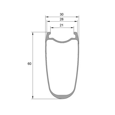 China Road Bikes 700c Carbon Rims 60mm Carbon Fiber Rim 3k Twill Brake Track Road Bike Wheels Anvil Bicycle Wheels for sale