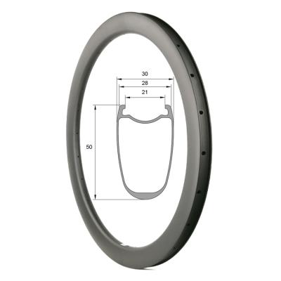 China Road Bikes Roue Velo Carbone Anvil Carbon Rim 700C 50mm Disc Carbon Road Bicycle Racing Rims for sale