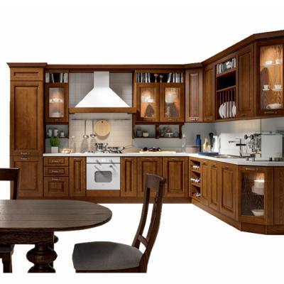 China Modern Good Quality Solid Wood Modern Modular Kitchen Furniture Sideboards Sets for sale