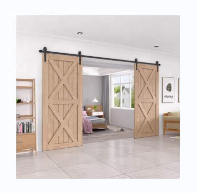 China CBMmart Waterproof Japanese Design Solid Wood Barn Door Sliding Interior Doors for Bedroom for sale